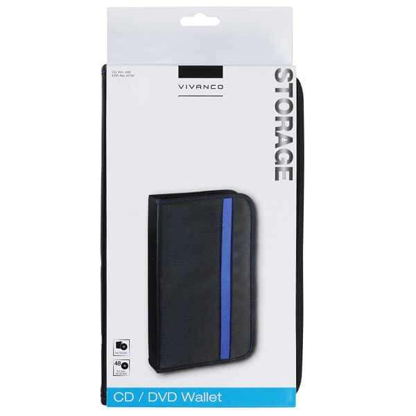 Vivanco CD/DVD Protective Storage Case Case With 48 Index Sleeves