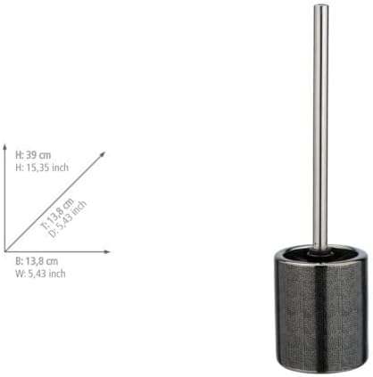 Wenko Ceramic toilet brush set Nuria silver/anthracite