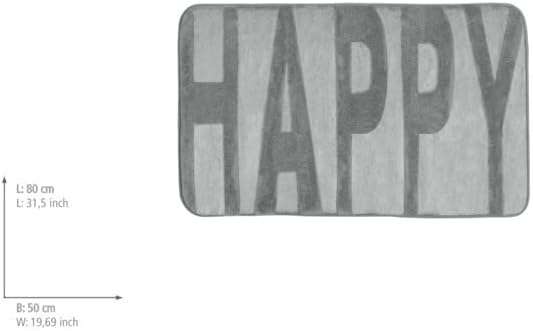 Wenko Memory Foam 'Happy' Bath Mat in Mouse Gray