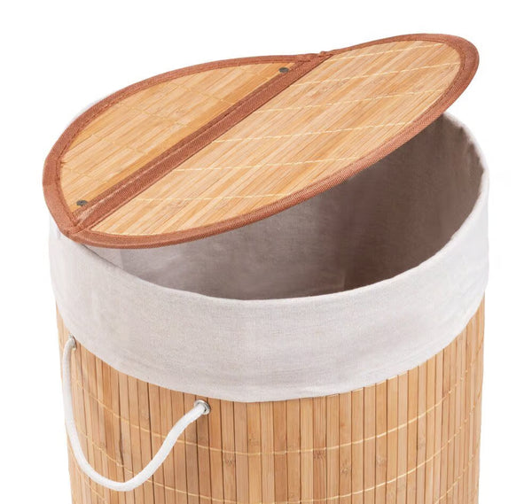 Wenko Laundry chest Mod. Bamboo Natural Laundry basket, 55 L