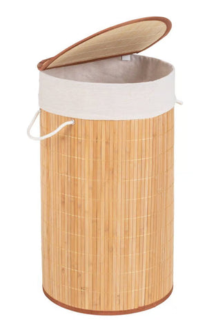 Wenko Laundry chest Mod. Bamboo Natural Laundry basket, 55 L