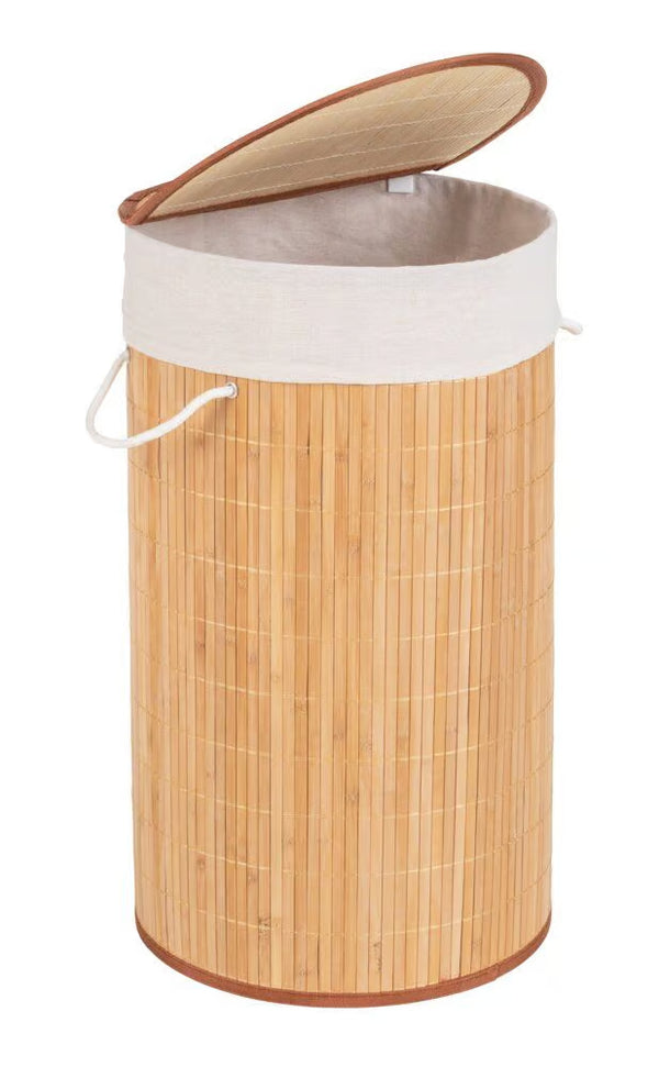 Wenko Laundry chest Mod. Bamboo Natural Laundry basket, 55 L