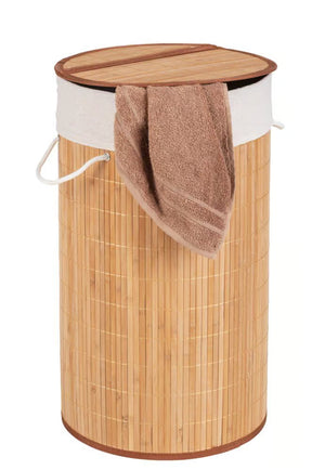 Wenko Laundry chest Mod. Bamboo Natural Laundry basket, 55 L