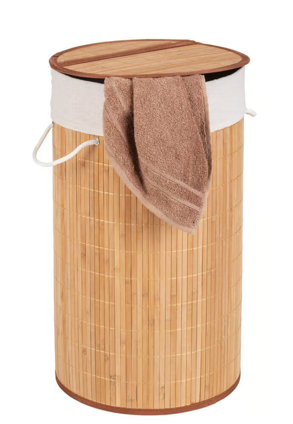 Wenko Laundry chest Mod. Bamboo Natural Laundry basket, 55 L