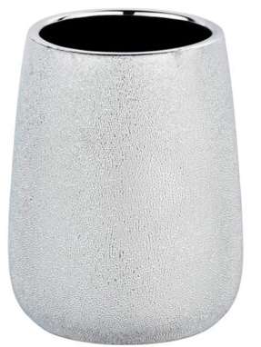 Wenko  Ceramic toothbrush tumbler Glimma, silver