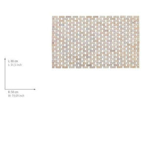 Wenko Bamboo bath mat, white