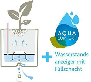 EMSA -‎517589- Indoor Flower Pot - self-watering system & water level indicator - Granite