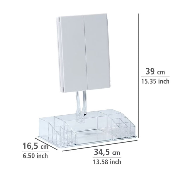 Wenko Fanano LED Tri-Fold Cosmetic/Vanity Mirror