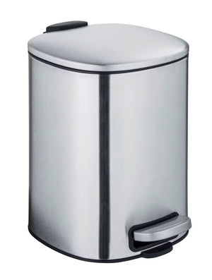 Wenko Alassio Easy-Close 5L Stainless Steel Trash Bin