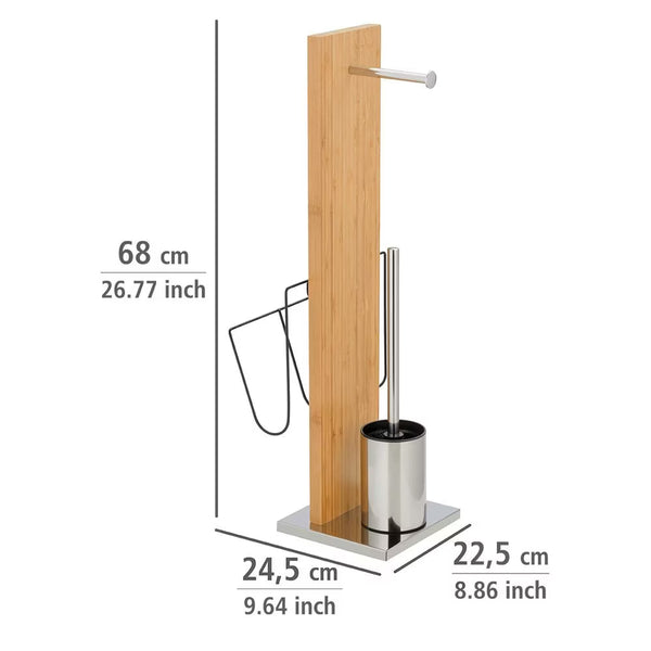 Wenko Portofino Toilet brush and newspaper holder