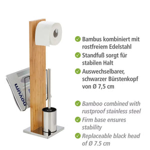 Wenko Portofino Toilet brush and newspaper holder