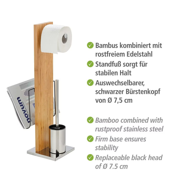 Wenko Portofino Toilet brush and newspaper holder