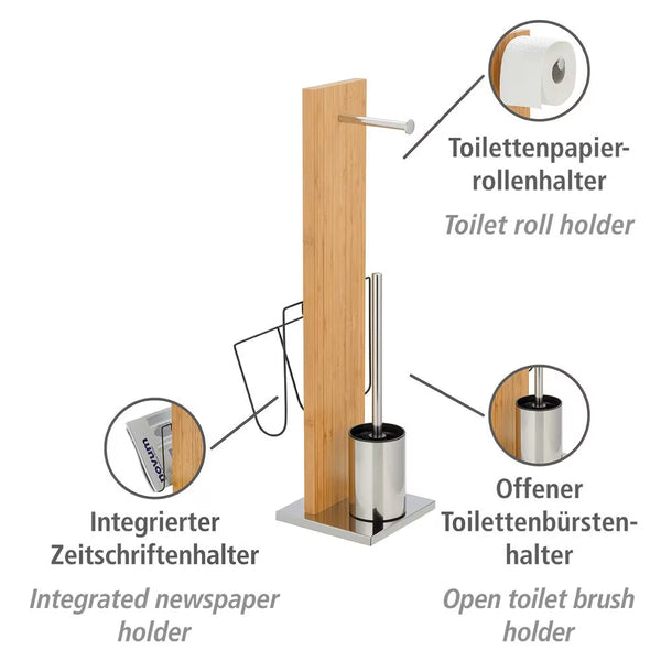 Wenko Portofino Toilet brush and newspaper holder