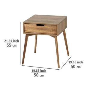 Wenko Acina FSC Wood Side Table – Scandinavian Nightstand with Drawer