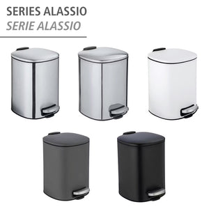 Wenko Alassio Easy-Close 5L Stainless Steel Trash Bin