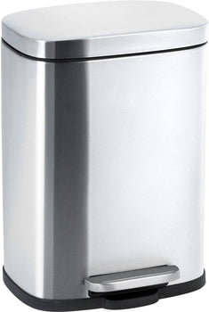 Wenko Leno Stainless Steel 5 L Pedal Bin With Soft-Close