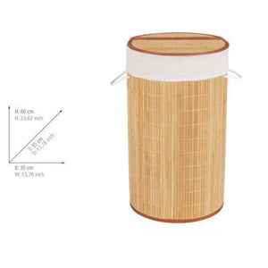 Wenko Laundry chest Mod. Bamboo Natural Laundry basket, 55 L