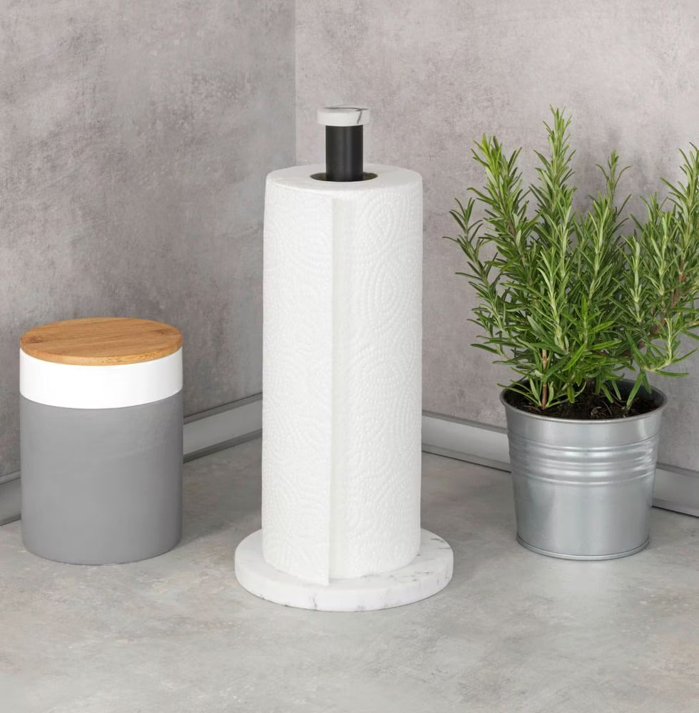 Wenko Marble-Look Kitchen Roll Holder