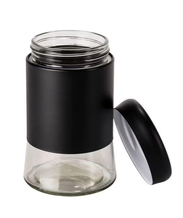 Boga 0.6 litre glass storage box black storage box by Wenko.de