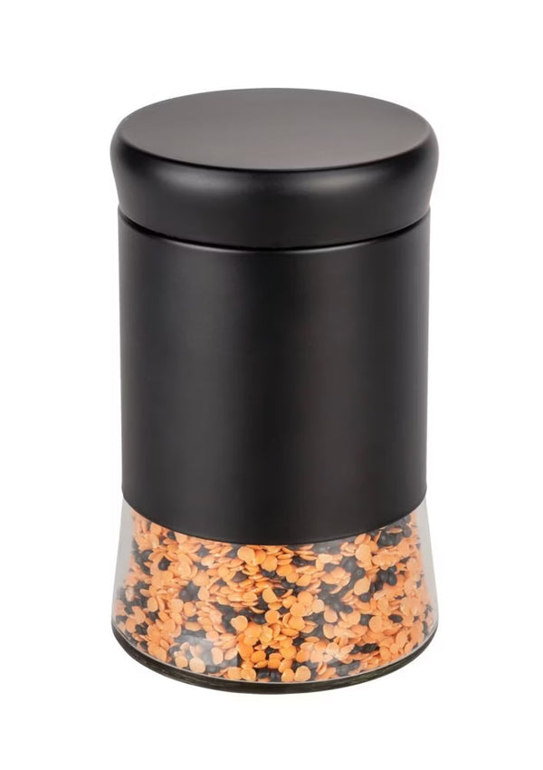 Boga 0.6 litre glass storage box black storage box by Wenko.de