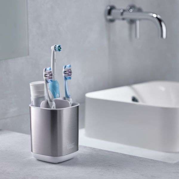 Joseph Joseph EasyStore Steel Toothbrush Holder