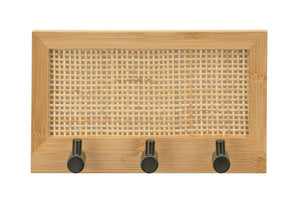 Wenko Hook rack Allegre made of bamboo and rattan