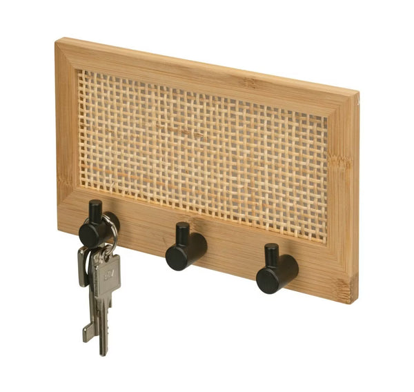 Wenko Hook rack Allegre made of bamboo and rattan