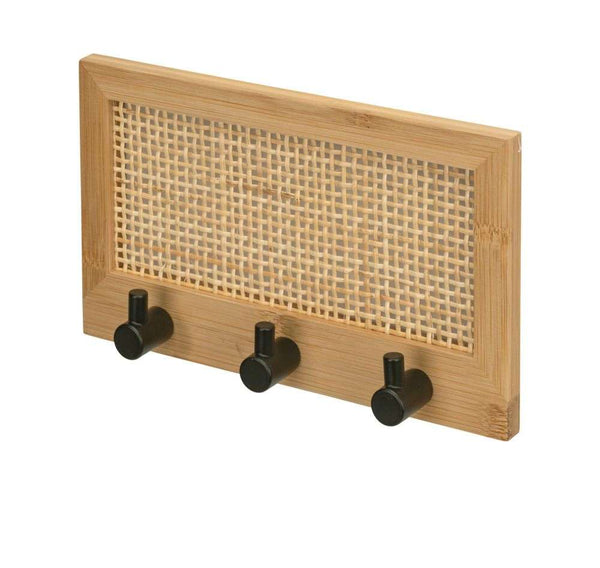 Wenko Hook rack Allegre made of bamboo and rattan