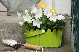 Emsa 513925 Flower Pot- basket, country House Style- 28 x 18 cm - Green