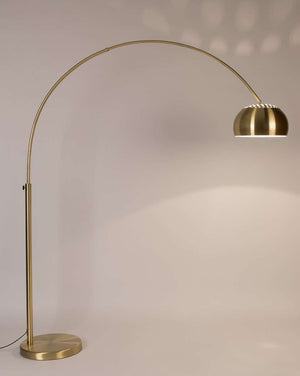 Metal Bow Floor Lamp Brass