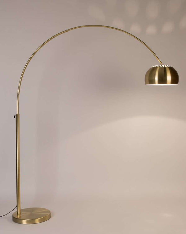 Metal Bow Floor Lamp Brass
