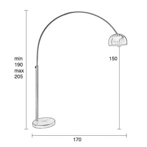 Metal Bow Floor Lamp Brass