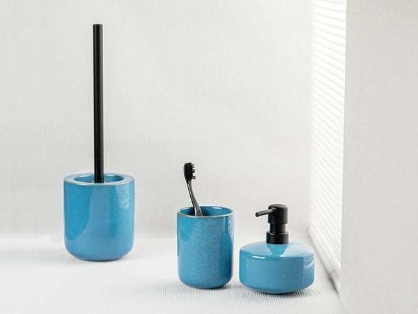 Wenko Varzi Ceramic Blue Toilet Brush