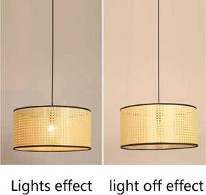 Nino Germany Lu Rattan Weave Beige Pendant Lamp
