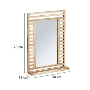 Wenko Acina Modern Bamboo Rectangular Mirror