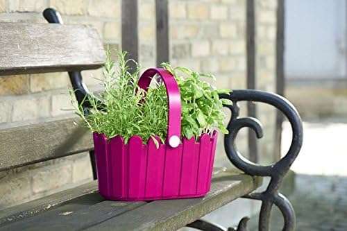 Emsa 513928 Flower Pot- basket, country House Style- 28 x 18 cm - Pink