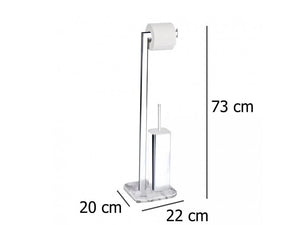 Wenko Marble stand-alone toilet set Onyx