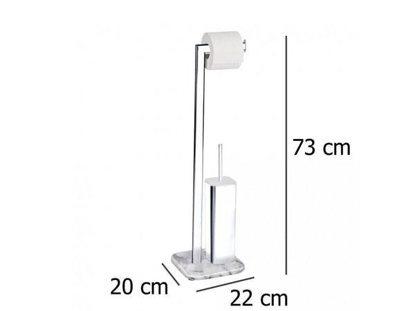 Wenko Marble stand-alone toilet set Onyx