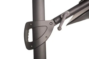 Roma Premium Black Cantilever Parasol with 360° Swivel & Base