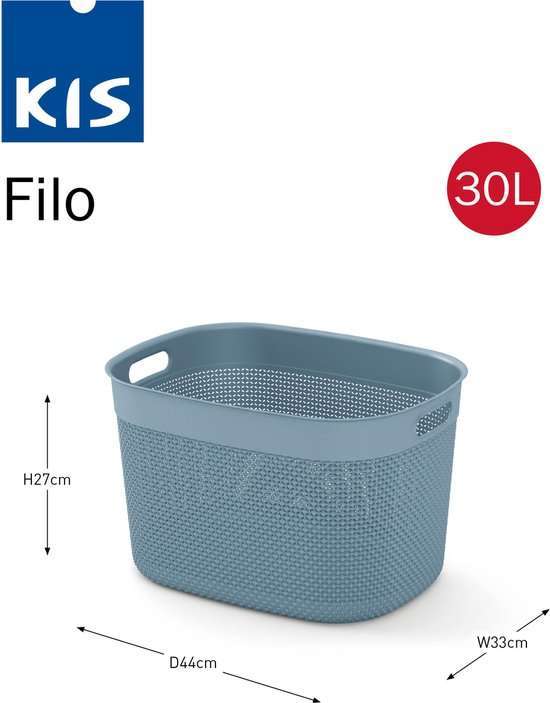 Filo Basket Mand XL - Smokey Grey by KIS