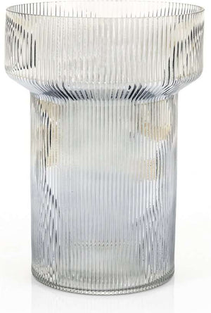 By-Boo Riba Ribbed Glass Vase – Grey or Brown