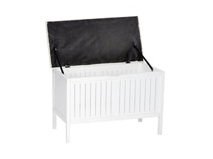 Wenko Oslo Storage White Chest with Padded Seat