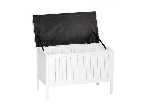 Wenko Oslo Storage White Chest with Padded Seat