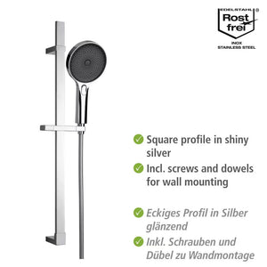 Wenko Shower Set Softwater Chrome Length bar-68 cm