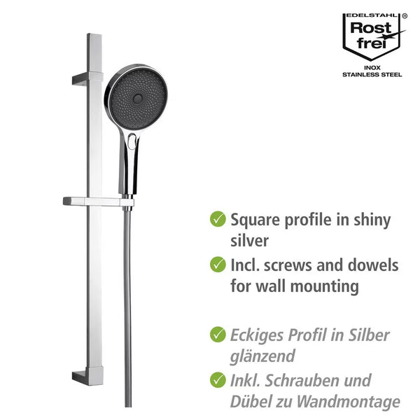 Wenko Shower Set Softwater Chrome Length bar-68 cm