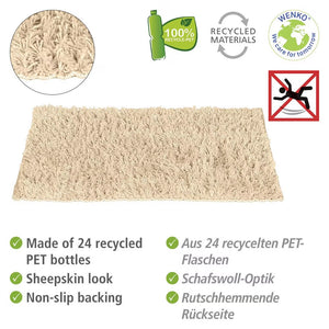 Bath mat Mod. Lanas Ecru Made from recycled PET bottles (By Wenko)
