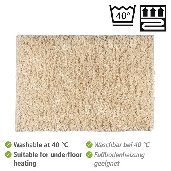 Bath mat Mod. Lanas Ecru Made from recycled PET bottles (By Wenko)