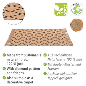 Wenko Bath Mat Calama Made of 100% Jute