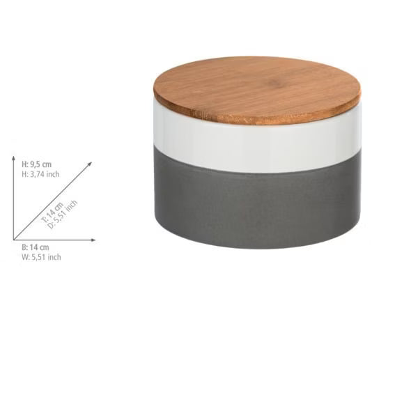 Malta storage box 0.75 l Ceramic box, color-blocking design by Wenko.de