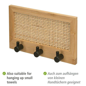 Wenko Hook rack Allegre made of bamboo and rattan